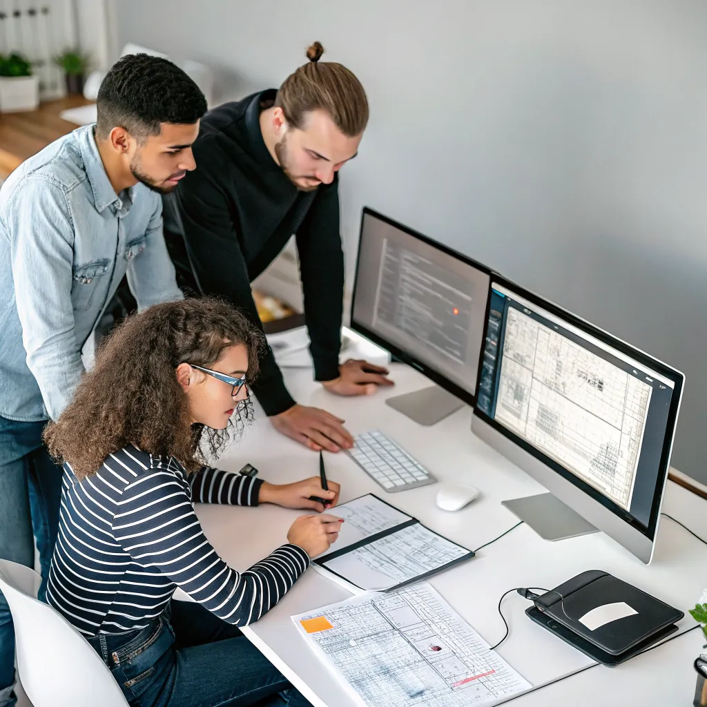 Equipo creativo de KERANVEX trabajando en diseño web